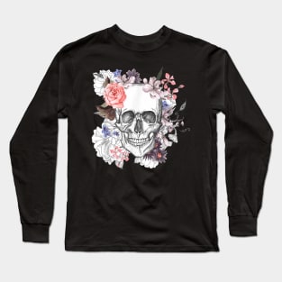 Flower Skull Long Sleeve T-Shirt